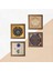 Lotus Çiçeği, Yaşam Çiçeği, Ebru Sanatı, Nazar Taş Duvar Tablosu Ahşap Çerçeveli Duvar Dekoru 4 Parça Tablo Seti Wall Art W4-804 5