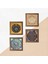 Mandala, Lotus Çiçeği, Yaşam Çiçeği, Nazar Taş Duvar Tablosu Ahşap Çerçeveli Duvar Dekoru 4 Parça Tablo Seti Wall Art W4-810 5