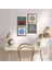 Nazar, Yaşam Çiçeği, Nar Taş Duvar Tablosu Ahşap Çerçeveli Duvar Dekoru 4 Parça Tablo Seti Wall Art W4-829 1