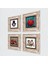 Stone Fatma Ana Eli (Hamsa), Şahmeran, Nar Çerçeveli Taş Duvar Tablosu 4’lü Set - Dekoratif Modern Sanat, Ev ve Ofis Dekoru |TK4-1401| 2