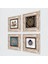 Nazar, Sri Yantra, Yaşam Çiçeği, Şahmeran Taş Duvar Tablosu Çerçeveli Duvar Dekoru 4 Parça Tablo Seti Wall Art T4-1419 2