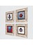 Stone Nazar, Fil, Fatma Ana Eli (Hamsa), Nar Çerçeveli Taş Duvar Tablosu 4’lü Set - Dekoratif Modern Sanat, Ev ve Ofis Dekoru |TK4-1440| 2