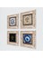 Nazar, Çini Sanatı, Hayat Ağacı Taş Duvar Tablosu Çerçeveli Duvar Dekoru 4 Parça Tablo Seti Wall Art T4-1553 2