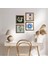 Nazar, Ebru Sanatı, Şahmeran Taş Duvar Tablosu Ahşap Çerçeveli Duvar Dekoru 4 Parça Tablo Seti Wall Art W4-990 1