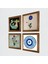 Nazar, Ebru Sanatı, Şahmeran Taş Duvar Tablosu Ahşap Çerçeveli Duvar Dekoru 4 Parça Tablo Seti Wall Art W4-990 2