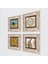 Şems Suresi, Hu, Kabe-i Muazzama, Mührü Şerif Taş Duvar Tablosu Çerçeveli Duvar Dekoru 4 Parça Tablo Seti Wall Art T4-1923 2