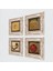 Hiç, Vav, Esma'ül Hüsna, Bereket Duası Çerçeveli Taş Duvar Tablosu 4’lü Set - Dekoratif Modern Sanat, Ev ve Ofis Dekoru |TK4-1382| 2