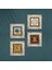 Hırka-i Şerif, Şems Suresi, Kabe-i Muazzama, Mührü Şerif Taş Duvar Tablosu Çerçeveli Duvar Dekoru 4 Parça Tablo Seti Wall Art T4-1928 4