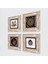 Nazar, Sri Yantra, Tavus Kuşu, Şahmeran Çerçeveli Taş Duvar Tablosu 4’lü Set - Dekoratif Modern Sanat, Ev ve Ofis Dekoru |TK4-1420| 2