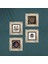 Nazar, Sri Yantra, Tavus Kuşu, Şahmeran Çerçeveli Taş Duvar Tablosu 4’lü Set - Dekoratif Modern Sanat, Ev ve Ofis Dekoru |TK4-1420| 4