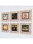 Leonardo da Vinci Taş Duvar Tablosu Çerçeveli Duvar Dekoru 6 Parça Tablo Seti Wall Art T6-26 2