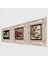 Kelebekli Çiçek, Şahmeran, Nar Çerçeveli Taş Duvar Tablosu 3’lü Set - Dekoratif Modern Sanat, Ev ve Ofis Dekoru |TK3-955| 2