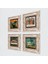 Van Gogh, Leonardo da Vinci, Çığlık, Yerli Kadınlar Taş Duvar Tablosu Çerçeveli Duvar Dekoru 4 Parça Tablo Seti Wall Art T4-1753 2