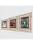 Hayat Ağacı, Leonardo da Vinci At Heykeli, Nar Çerçeveli Taş Duvar Tablosu 3’lü Set - Dekoratif Modern Sanat, Ev ve Ofis Dekoru |TK3-1330| 2