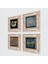 Nazar, Yaşam Çiçeği, Şahmeran Çerçeveli Taş Duvar Tablosu 4’lü Set - Dekoratif Modern Sanat, Ev ve Ofis Dekoru |TK4-483| 2