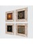 Yaşam Çiçeği, Sri Yantra, Hayat Ağacı Çerçeveli Taş Duvar Tablosu 4’lü Set - Dekoratif Modern Sanat, Ev ve Ofis Dekoru |TK4-518| 2