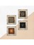 Yaşam Çiçeği, Sri Yantra, Hayat Ağacı Çerçeveli Taş Duvar Tablosu 4’lü Set - Dekoratif Modern Sanat, Ev ve Ofis Dekoru |TK4-518| 5