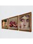 Çingene Kızı Mozaiği, İki Müzisyen Kız Tablosu, Nar Taş Duvar Tablosu Ahşap Çerçeveli Duvar Dekoru 3 Parça Tablo Seti Wall Art W3-1472 2