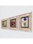 Ebru Sanatı, Kelebekli Çiçek, Nar Taş Duvar Tablosu Çerçeveli Duvar Dekoru 3 Parça Tablo Seti Wall Art T3-1090 2