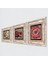 Mandala, Kelebekli Çiçek, Nar Taş Duvar Tablosu Çerçeveli Duvar Dekoru 3 Parça Tablo Seti Wall Art T3-1102 2