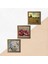 Claude Monet Gelincikler, Kelebekli Çiçek, Nar Ahşap Çerçeveli Taş Duvar Tablosu 3’lü Set – 25x25 cm Dekoratif Modern Sanat – Ev ve Ofis Dekoru |W3-1186| 5