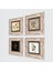 Elif Vav, Lale, Hayat Ağacı Çerçeveli Taş Duvar Tablosu 4’lü Set - Dekoratif Modern Sanat, Ev ve Ofis Dekoru |TK4-353| 2
