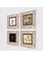 Stone Elif Vav, Hayat Ağacı, Lale, Vav Çerçeveli Taş Duvar Tablosu 4’lü Set - Dekoratif Modern Sanat, Ev ve Ofis Dekoru |TK4-374| 2