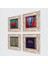 Hayat Ağacı, Fil, Yaşam Çiçeği, Nar Taş Duvar Tablosu Çerçeveli Duvar Dekoru 4 Parça Tablo Seti Wall Art T4-1278 2