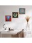 Stone Fil, Yaşam Çiçeği, Şahmeran Ahşap Çerçeveli Taş Duvar Tablosu 3’lü Set – 25x25 cm Dekoratif Modern Sanat – Ev ve Ofis Dekoru |W3-78| 1