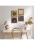 Tavus Kuşu, Lotus Çiçeği, Yaşam Çiçeği, Nazar Taş Duvar Tablosu Ahşap Çerçeveli Duvar Dekoru 4 Parça Tablo Seti Wall Art W4-808 1