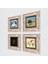 Stone Vav, Hayat Ağacı, Lale, Kabe-i Muazzama Çerçeveli Taş Duvar Tablosu 4’lü Set - Dekoratif Modern Sanat, Ev ve Ofis Dekoru |TK4-395| 2