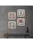 Lale, Nar Ağacı, Fatma Ana Eli (Hamsa) Taş Duvar Tablosu Çerçeveli Duvar Dekoru 4 Parça Tablo Seti Wall Art T4-709 1