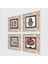 Lale, Nar Ağacı, Fatma Ana Eli (Hamsa) Taş Duvar Tablosu Çerçeveli Duvar Dekoru 4 Parça Tablo Seti Wall Art T4-709 2