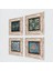 Hayat Ağacı, Mandala, Nazar, Yaşam Çiçeği Taş Duvar Tablosu Çerçeveli Duvar Dekoru 4 Parça Tablo Seti Wall Art T4-716 2