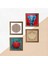 Fil, Lotus Çiçeği, Yaşam Çiçeği, Nar Taş Duvar Tablosu Ahşap Çerçeveli Duvar Dekoru 4 Parça Tablo Seti Wall Art W4-854 5