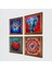Mandala, Fil, Hayat Ağacı, Nar Taş Duvar Tablosu Ahşap Çerçeveli Duvar Dekoru 4 Parça Tablo Seti Wall Art W4-868 2