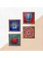 Mandala, Fil, Hayat Ağacı, Nar Taş Duvar Tablosu Ahşap Çerçeveli Duvar Dekoru 4 Parça Tablo Seti Wall Art W4-868 5