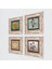 Ebru Sanatı, Lotus Çiçeği Taş Duvar Tablosu Çerçeveli Duvar Dekoru 4 Parça Tablo Seti Wall Art T4-672 2