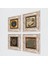 Yaşam Çiçeği, Sri Yantra, Vav, Nazar Taş Duvar Tablosu Çerçeveli Duvar Dekoru 4 Parça Tablo Seti Wall Art T4-546 2