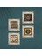 Yaşam Çiçeği, Sri Yantra, Vav, Nazar Taş Duvar Tablosu Çerçeveli Duvar Dekoru 4 Parça Tablo Seti Wall Art T4-546 4