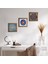 Nazar, Yaşam Çiçeği Ahşap Çerçeveli Taş Duvar Tablosu 3’lü Set – 25x25 cm Dekoratif Modern Sanat – Ev ve Ofis Dekoru |W3-137| 1