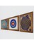 Nazar, Yaşam Çiçeği Ahşap Çerçeveli Taş Duvar Tablosu 3’lü Set – 25x25 cm Dekoratif Modern Sanat – Ev ve Ofis Dekoru |W3-137| 2