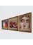 Çingene Kızı Mozaiği, Kaplumbağa Terbiyecisi, Nar Taş Duvar Tablosu Ahşap Çerçeveli Duvar Dekoru 3 Parça Tablo Seti Wall Art W3-1531 2
