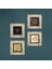 Sri Yantra, Hayat Ağacı, Lale, Gustav Klimt Hayat Ağacı Çerçeveli Taş Duvar Tablosu 4’lü Set - Dekoratif Modern Sanat, Ev ve Ofis Dekoru |TK4-736| 4