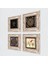 Sri Yantra, Yaşam Çiçeği, Hayat Ağacı, Lale Taş Duvar Tablosu Çerçeveli Duvar Dekoru 4 Parça Tablo Seti Wall Art T4-737 2