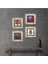 Stone Fil, Hayat Ağacı, Nar, Fatma Ana Eli (Hamsa) Çerçeveli Taş Duvar Tablosu 4’lü Set - Dekoratif Modern Sanat, Ev ve Ofis Dekoru |TK4-874| 1