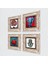 Stone Fil, Hayat Ağacı, Nar, Fatma Ana Eli (Hamsa) Çerçeveli Taş Duvar Tablosu 4’lü Set - Dekoratif Modern Sanat, Ev ve Ofis Dekoru |TK4-874| 2
