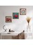 Çini Sanatı Lale, Nar Taş Duvar Tablosu Ahşap Çerçeveli Duvar Dekoru 3 Parça Tablo Seti Wall Art W3-823 1