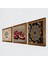 Sri Yantra, Hayat Ağacı, Nar Taş Duvar Tablosu Ahşap Çerçeveli Duvar Dekoru 3 Parça Tablo Seti Wall Art W3-935 2