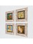 Van Gogh, Gustav Klimt Çerçeveli Taş Duvar Tablosu 4’lü Set - Dekoratif Modern Sanat, Ev ve Ofis Dekoru |TK4-684| 2